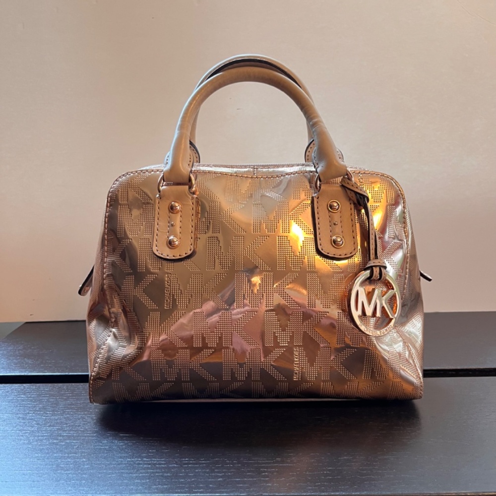 Michael Kors Rose Gold Metallic Purse